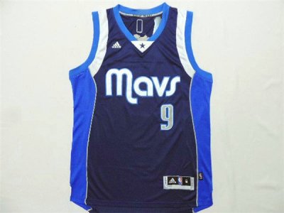 Maillot De Basket Dallas Mavericks Rajon Rondo 9 Tissus Sportif Fans Edition Bleu Fonce